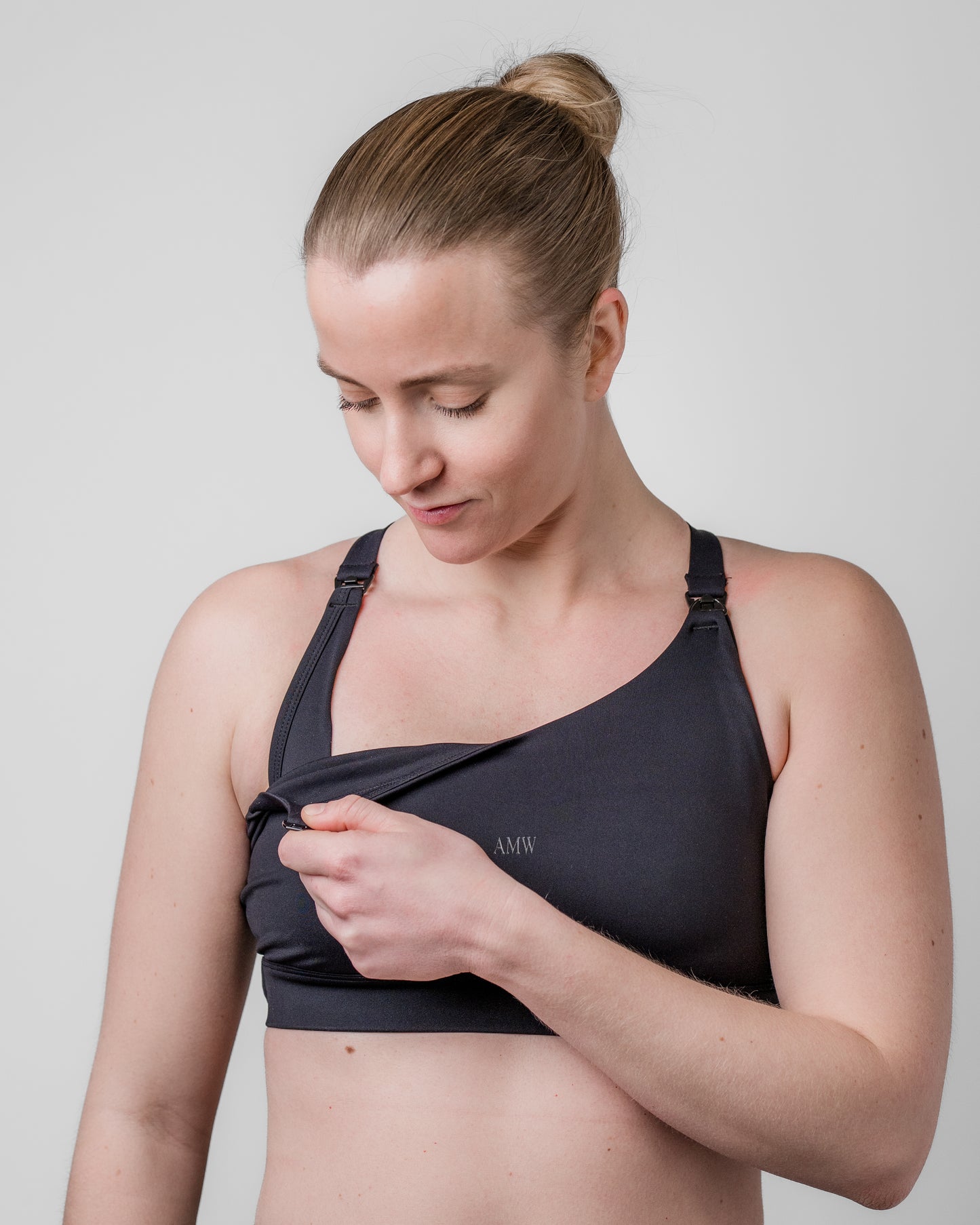 Black Nursing Sports Bra