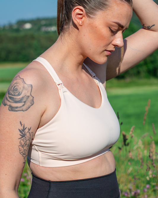 Pink Nursing sports bra